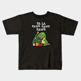 Dinosaur Christmas T-Rex Kids T-Shirt